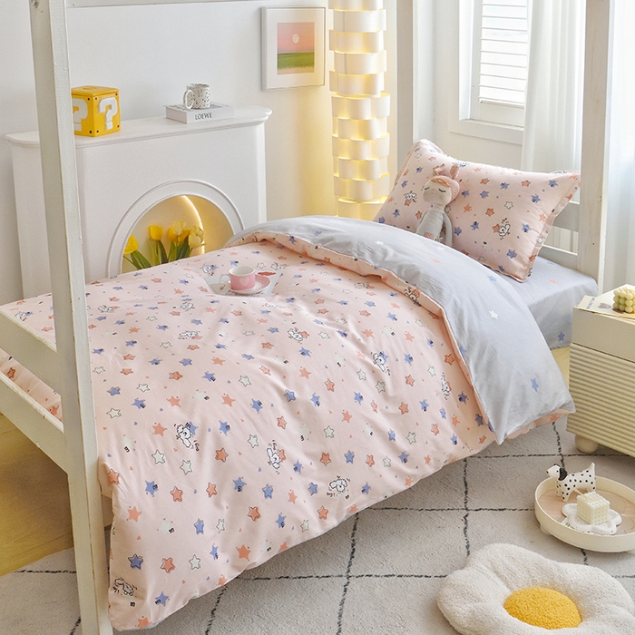 91家纺网 家纺一手货源 找家纺 天之爱 2025年新款13372全棉三件套学生上下铺6件套多件套 星际宝贝