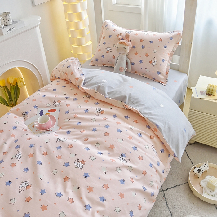 91家纺网 家纺一手货源 找家纺 天之爱 2025年新款13372全棉三件套学生上下铺6件套多件套 星际宝贝