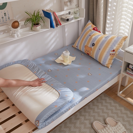 DoDo 兜兜 2025新款全棉纯棉小清新卡通条格学生宿舍系列单品床笠 吐司小熊B版