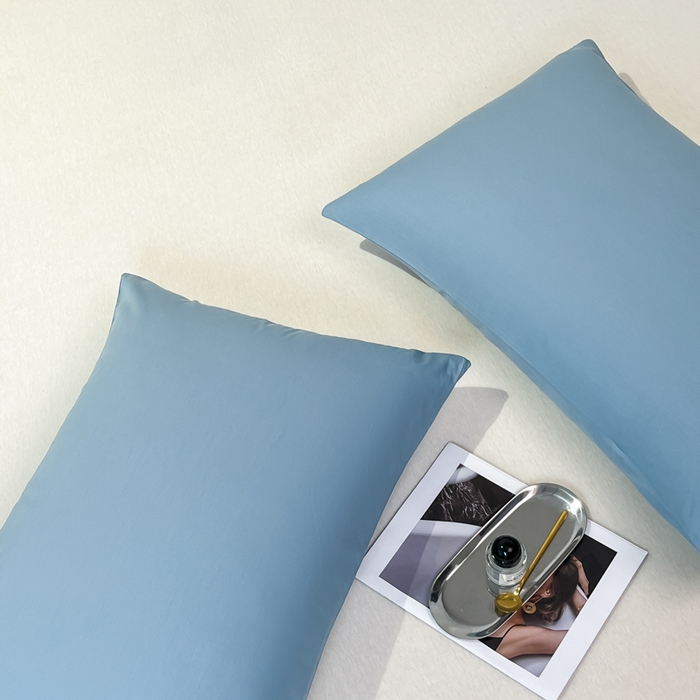 91家纺网 家纺一手货源 找家纺 暖季家纺 2025新款全棉13376单枕套系列 40-纯色海清