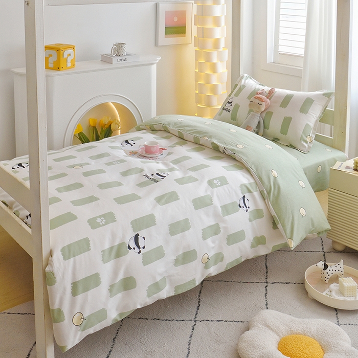 91家纺网 家纺一手货源 找家纺 天之爱 2025年新款13372全棉三件套学生上下铺6件套多件套 胖嘟嘟