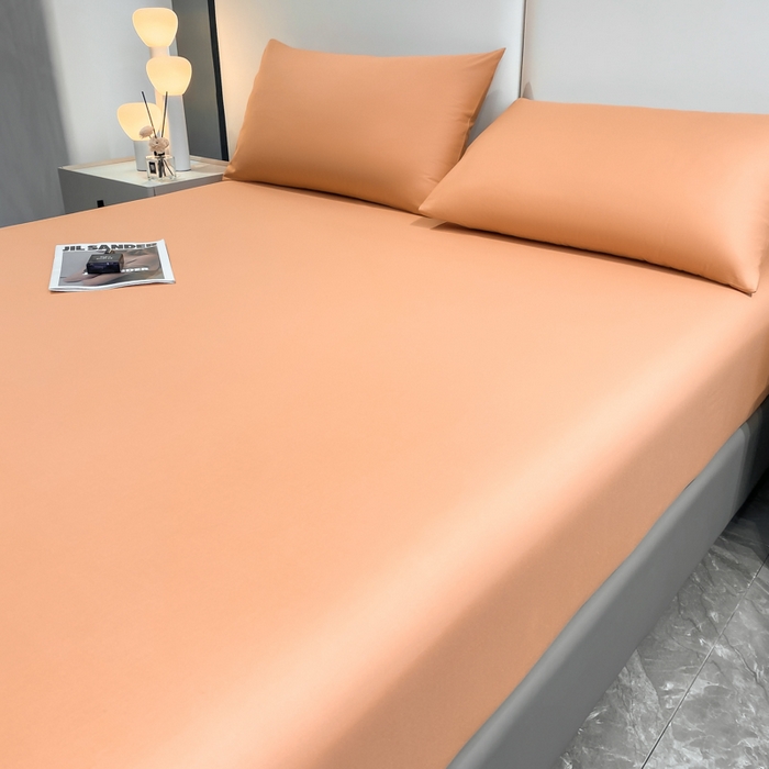 91家纺网 家纺一手货源 找家纺 暖季家纺 2025新款全棉13376单枕套系列 40-纯色暖橙