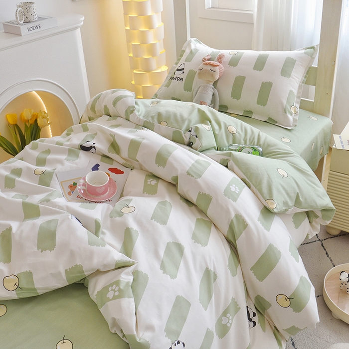 91家纺网 家纺一手货源 找家纺 天之爱 2025年新款13372全棉三件套学生上下铺6件套多件套 胖嘟嘟