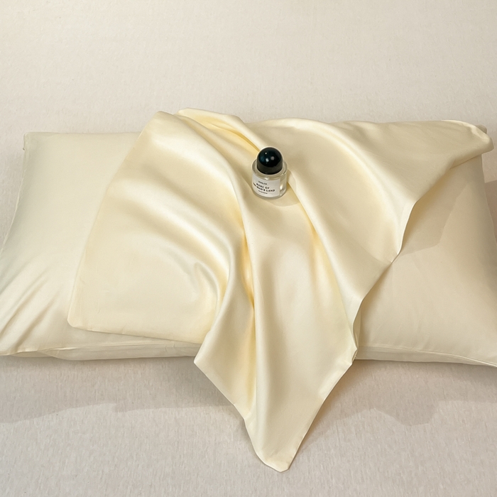 91家纺网 家纺一手货源 找家纺 暖季家纺 2025新款全棉13376单枕套系列 40-纯色米黄