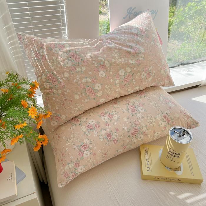 91家纺网 家纺一手货源 找家纺 韩巢家纺 2025新款云感提花双层纱枕套头套枕芯套 爱如星辰