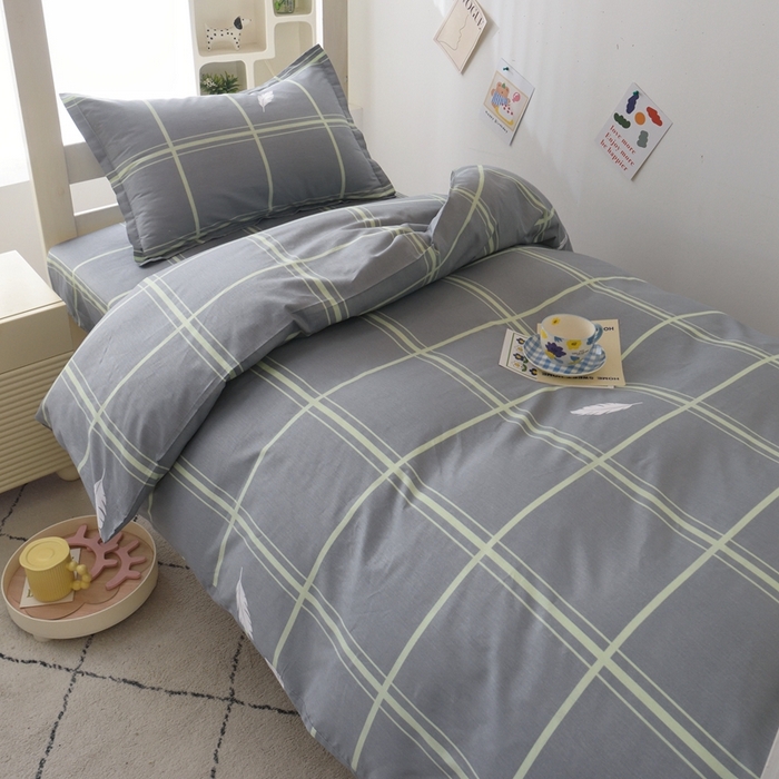 91家纺网 家纺一手货源 找家纺 天之爱 2025年新款13372全棉三件套学生上下铺6件套多件套 心悦