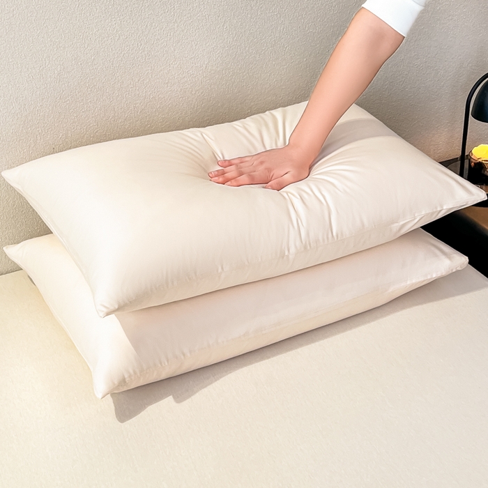 91家纺网 家纺一手货源 找家纺 暖季家纺 2025新款全棉13376单枕套系列 40-纯色奶昔白