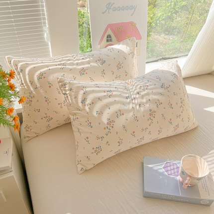 韩巢家纺 2025新款云感提花双层纱枕套头套枕芯套 春风十里