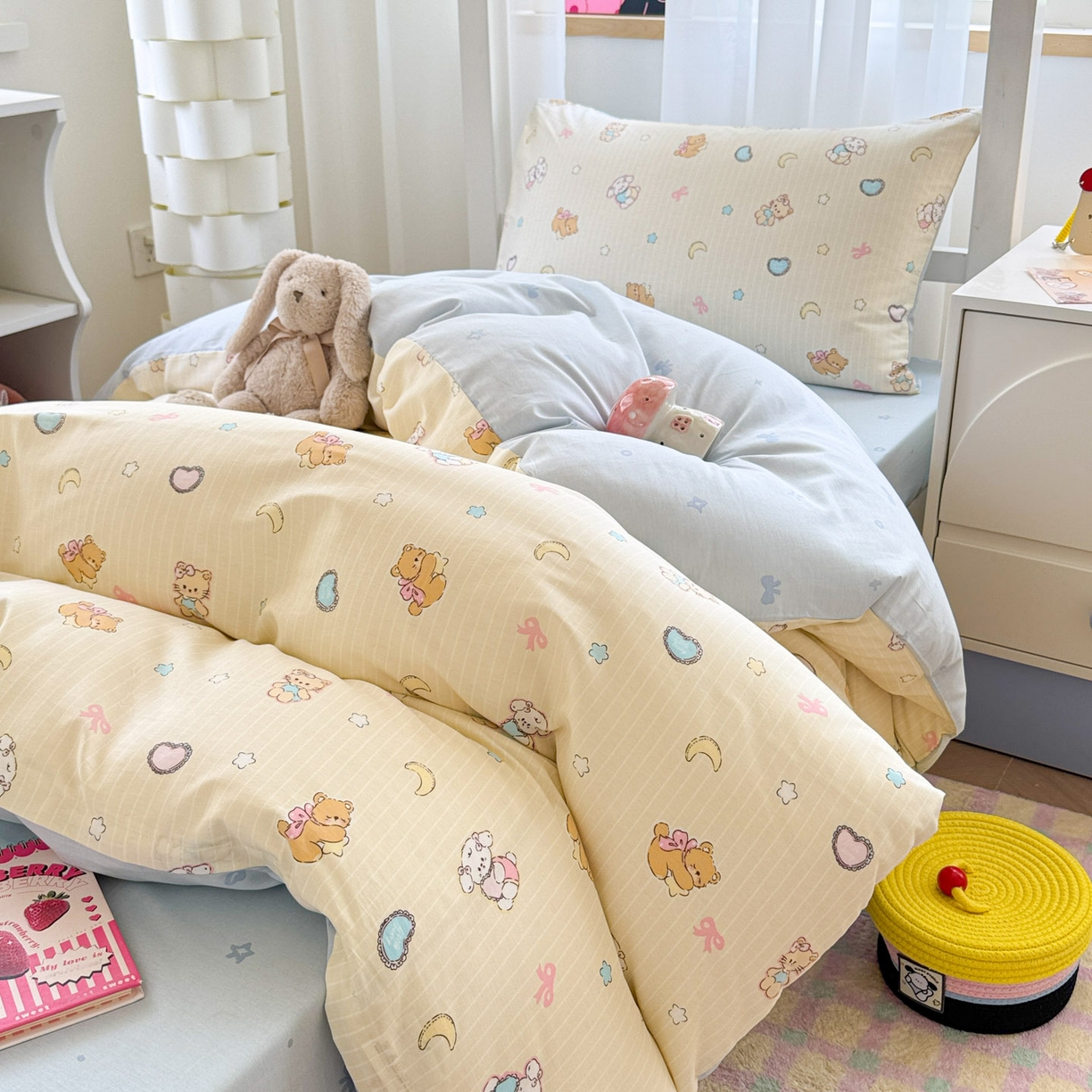 91家纺网 家纺一手货源 找家纺 慕尚家纺 2025新款13070全棉学生季全棉学生床三件套 星悦