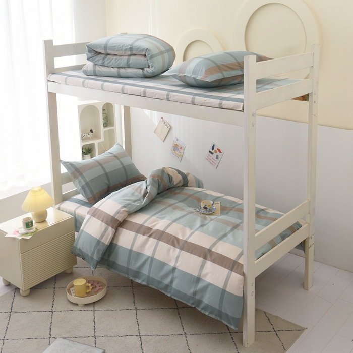 91家纺网 家纺一手货源 找家纺 天之爱 2025年新款13372全棉三件套学生上下铺6件套多件套 轻居