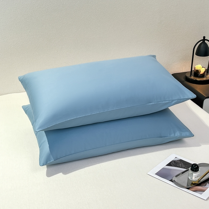 91家纺网 家纺一手货源 找家纺 暖季家纺 2025新款全棉13376单枕套系列 40-纯色海清