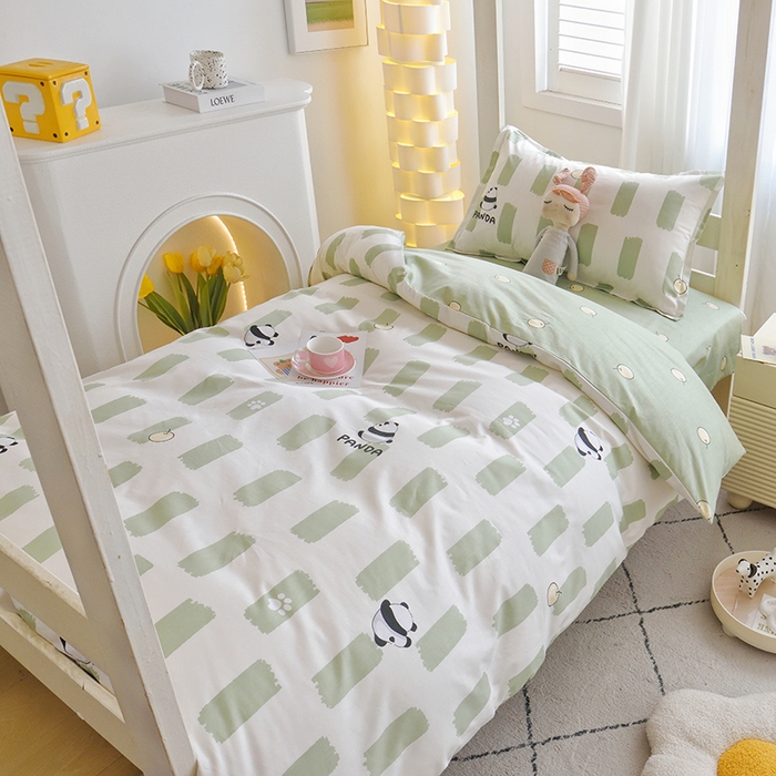 91家纺网 家纺一手货源 找家纺 天之爱 2025年新款13372全棉三件套学生上下铺6件套多件套 胖嘟嘟