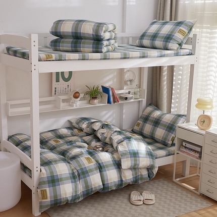 DoDo 兜兜 2025新款全棉纯棉小清新卡通条格学生宿舍三四件套【可定做尺寸】 青春记忆