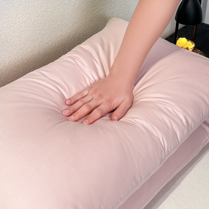 91家纺网 家纺一手货源 找家纺 暖季家纺 2025新款全棉13376单枕套系列 40-纯色玉粉