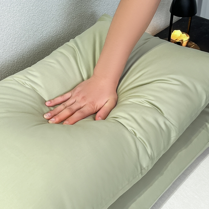 91家纺网 家纺一手货源 找家纺 暖季家纺 2025新款全棉13376单枕套系列 40-纯色果绿