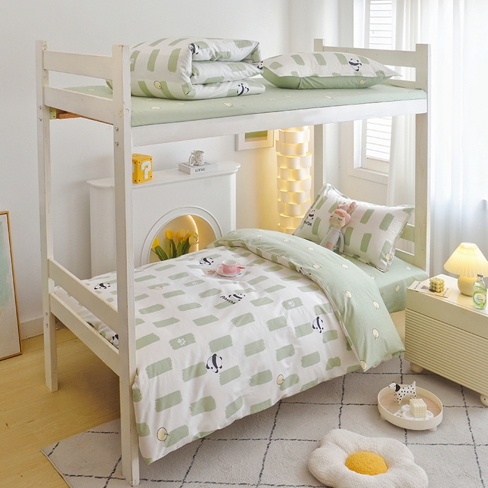 91家纺网 家纺一手货源 找家纺 天之爱 2025年新款13372全棉三件套学生上下铺6件套多件套 胖嘟嘟