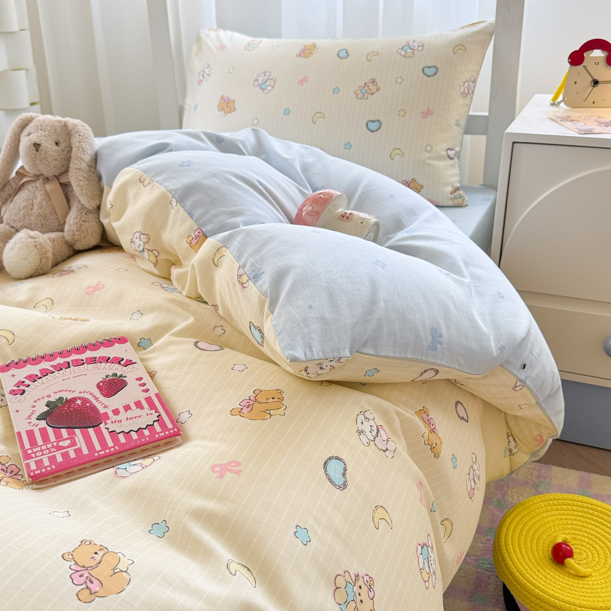 91家纺网 家纺一手货源 找家纺 慕尚家纺 2025新款13070全棉学生季全棉学生床三件套 星悦