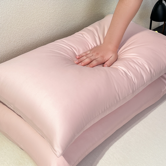 91家纺网 家纺一手货源 找家纺 暖季家纺 2025新款全棉13376单枕套系列 40-纯色玉粉