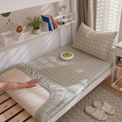 DoDo 兜兜 2025新款全棉纯棉小清新卡通条格学生宿舍系列单品床笠 春日电影A版