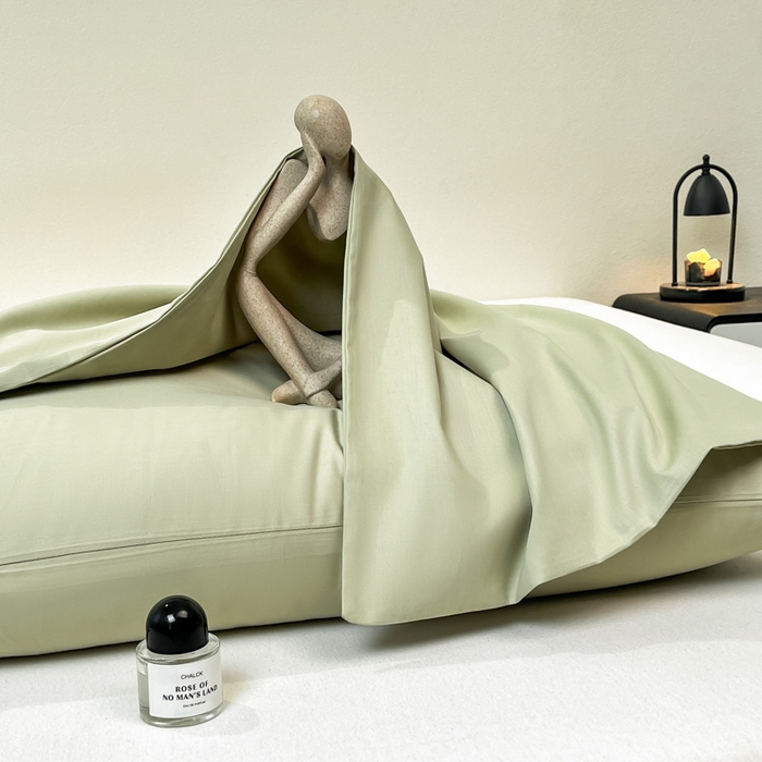 91家纺网 家纺一手货源 找家纺 暖季家纺 2025新款全棉13376单枕套系列 40-纯色果绿