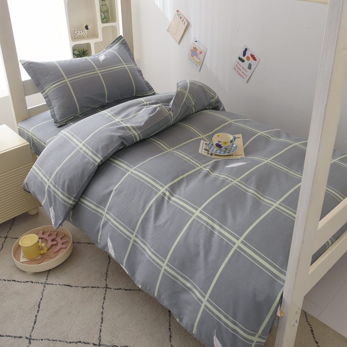 91家纺网 家纺一手货源 找家纺 天之爱 2025年新款13372全棉三件套学生上下铺6件套多件套 心悦