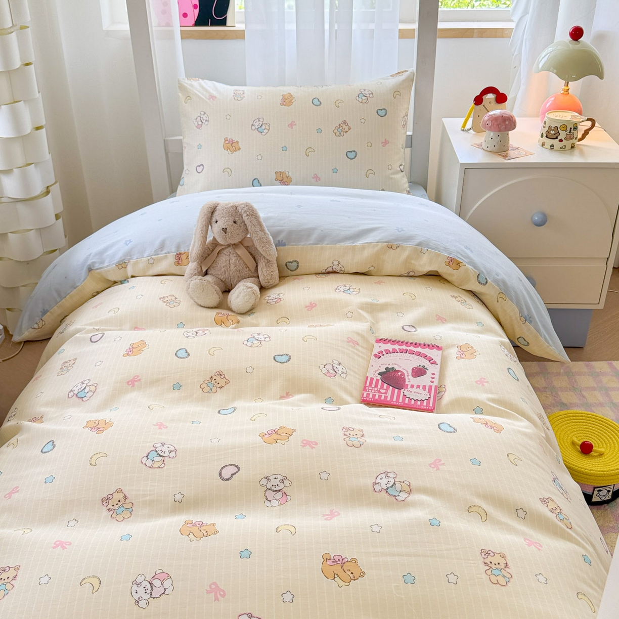 91家纺网 家纺一手货源 找家纺 慕尚家纺 2025新款13070全棉学生季全棉学生床三件套 星悦