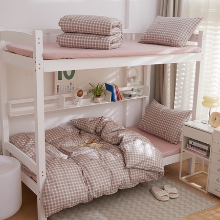 DoDo 兜兜 2025新款全棉纯棉小清新卡通条格学生宿舍三四件套【可定做尺寸】 惬意时光