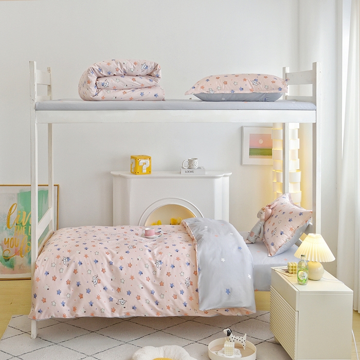 91家纺网 家纺一手货源 找家纺 天之爱 2025年新款13372全棉三件套学生上下铺6件套多件套 星际宝贝