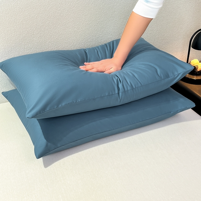 91家纺网 家纺一手货源 找家纺 暖季家纺 2025新款全棉13376单枕套系列 40-纯色宾利蓝