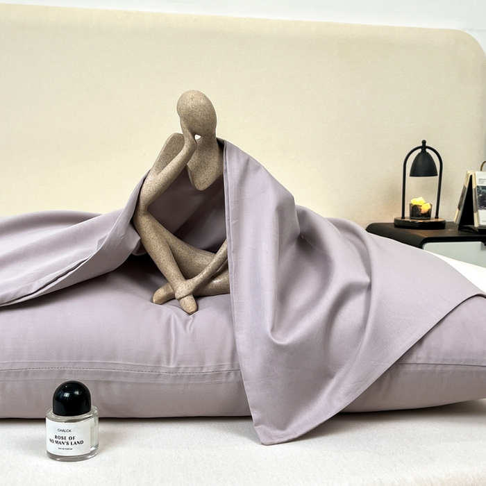 91家纺网 家纺一手货源 找家纺 暖季家纺 2025新款全棉13376单枕套系列 40-纯色山灰