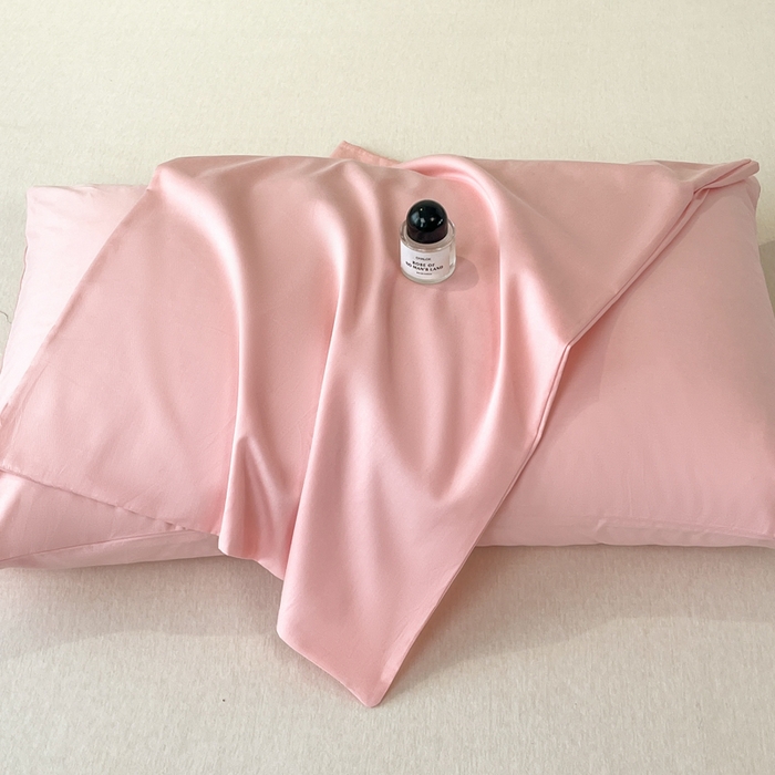 91家纺网 家纺一手货源 找家纺 暖季家纺 2025新款全棉13376单枕套系列 40-纯色香叶粉