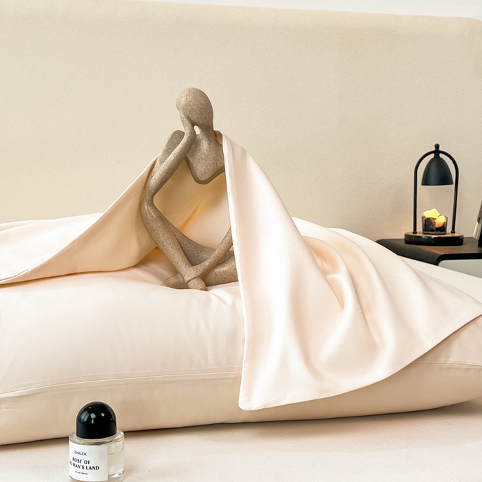 91家纺网 家纺一手货源 找家纺 暖季家纺 2025新款全棉13376单枕套系列 40-纯色奶昔白