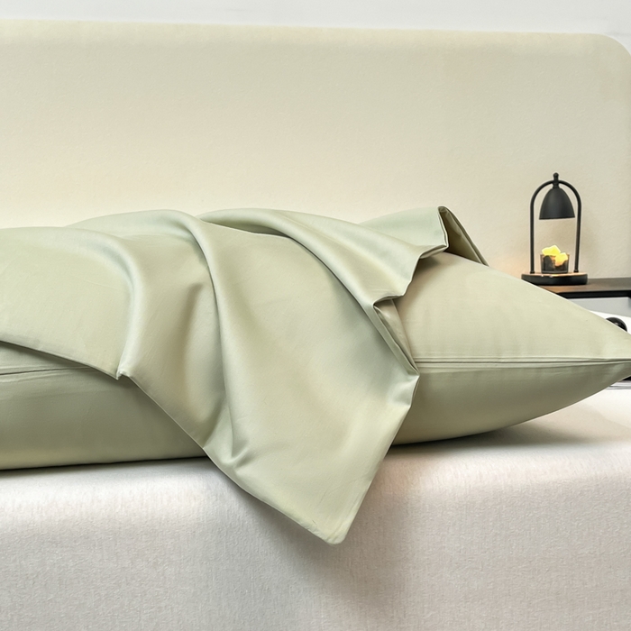 91家纺网 家纺一手货源 找家纺 暖季家纺 2025新款全棉13376单枕套系列 40-纯色果绿