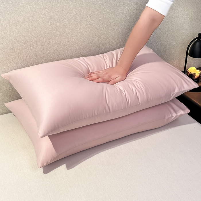 91家纺网 家纺一手货源 找家纺 暖季家纺 2025新款全棉13376单枕套系列 40-纯色玉粉