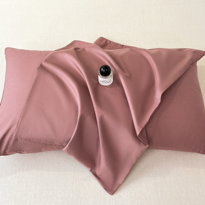 91家纺网 家纺一手货源 找家纺 暖季家纺 2025新款全棉13376单枕套系列 40-纯色豆沙