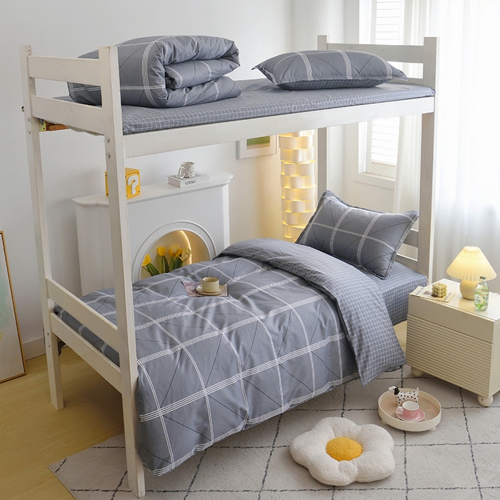 91家纺网 家纺一手货源 找家纺 天之爱 2025年新款13372全棉三件套学生上下铺6件套多件套 旅途