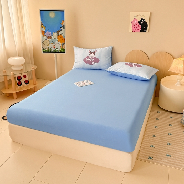 91家纺网 家纺一手货源 找家纺 （总）玉元坊 2025新款单品全棉纯棉1.2m1.5米1.8*2m床笠防尘罩