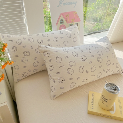 91家纺网 家纺一手货源 找家纺 （总）韩巢家纺 2025新款云感提花双层纱枕套头套枕芯套