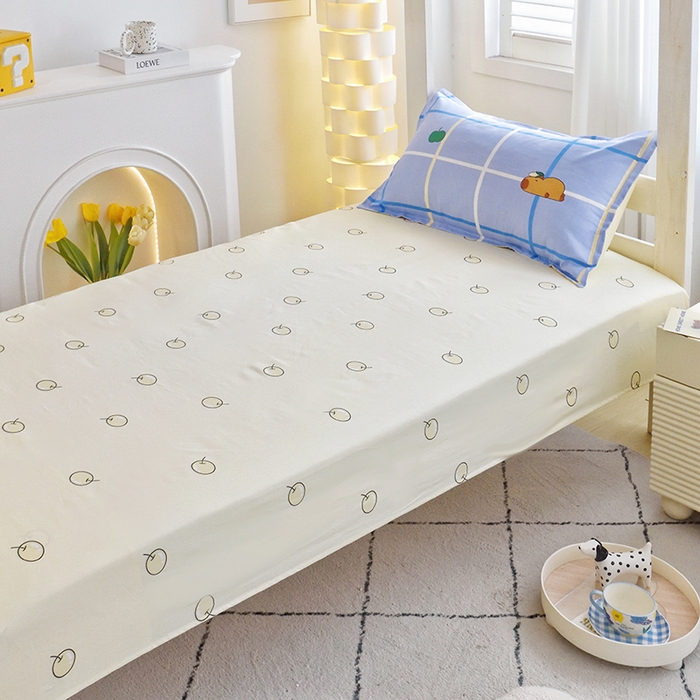 91家纺网 家纺一手货源 找家纺 天之爱 2025年新款13372全棉三件套学生上下铺6件套多件套 卡皮巴拉蓝