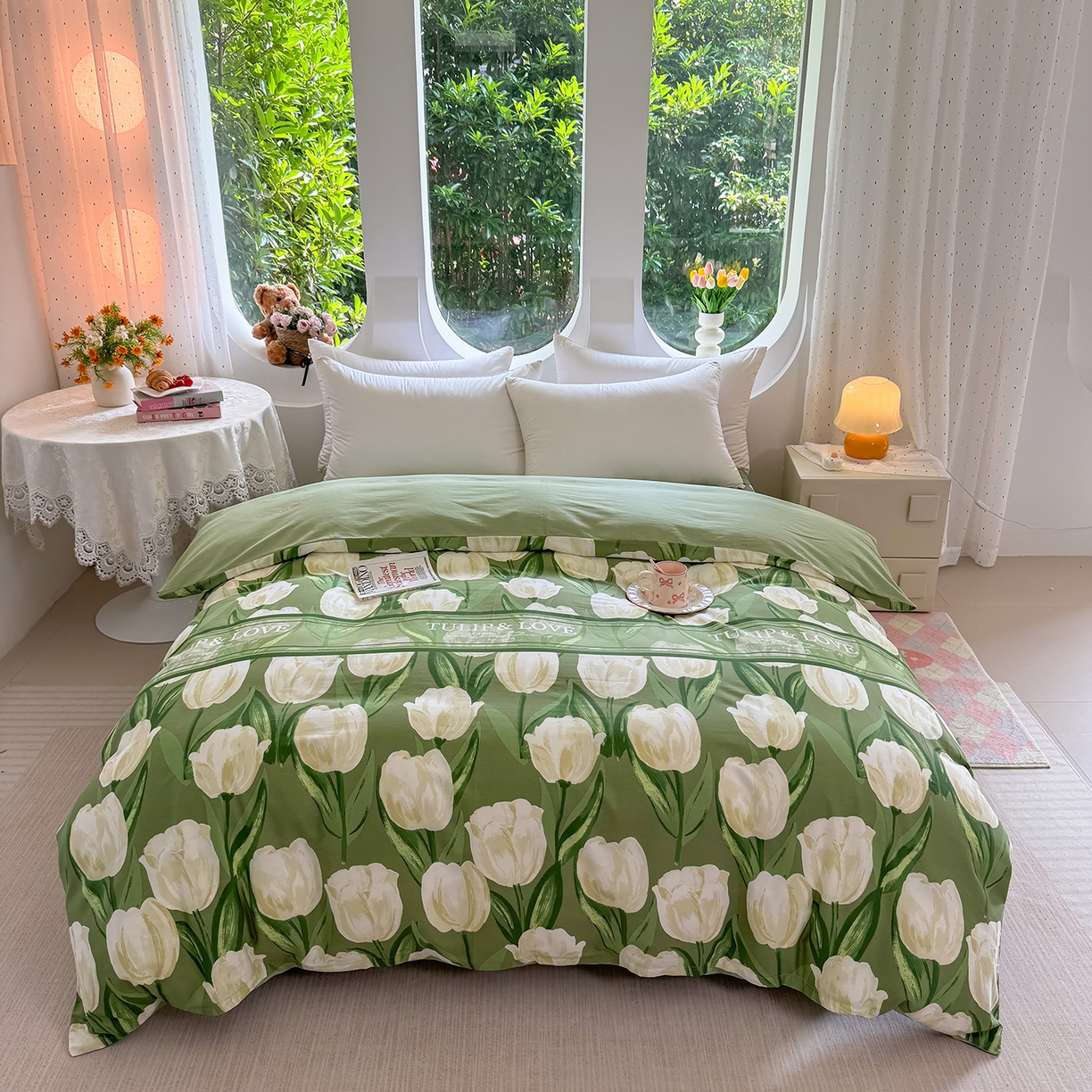 91家纺网 家纺一手货源 找家纺 （总）壹贝家纺 2025新款小清新全棉纯棉印花系列(喷气工艺)(高品质)(花型持续更新)(接受各种预定尺寸)-单被套