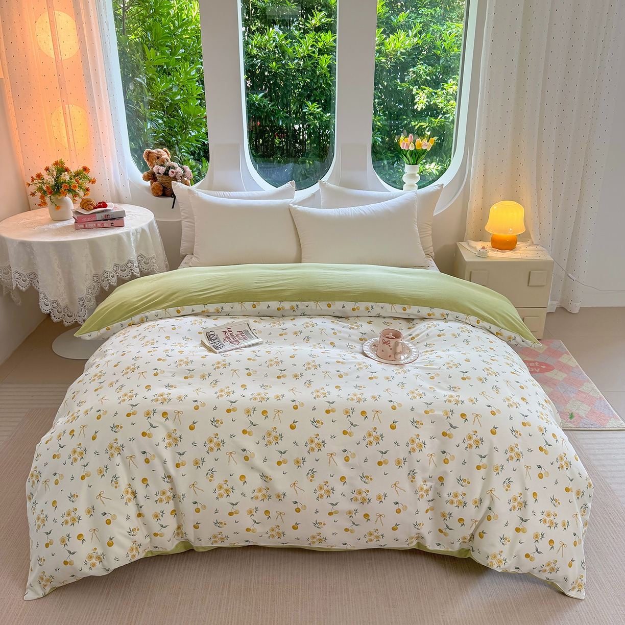 91家纺网 家纺一手货源 找家纺 （总）壹贝家纺 2025新款小清新全棉纯棉印花系列(喷气工艺)(高品质)(花型持续更新)(接受各种预定尺寸)-单被套