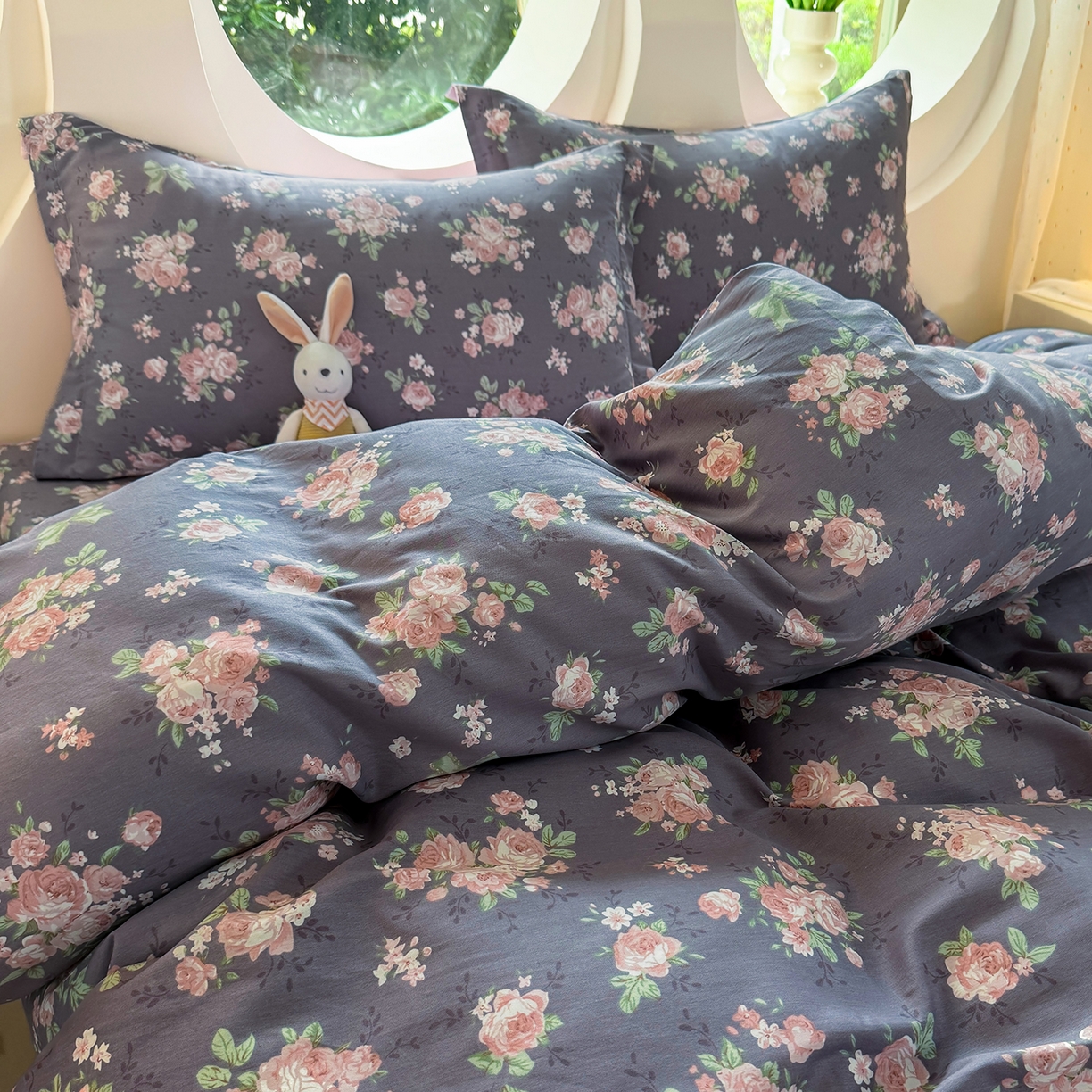 91家纺网 家纺一手货源 找家纺 壹贝家纺 2025新款小清新全棉纯棉印花系列-单被套 繁花