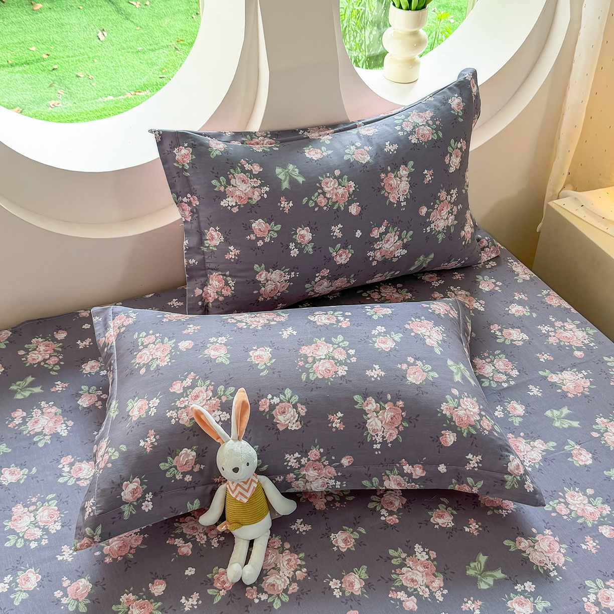 91家纺网 家纺一手货源 找家纺 壹贝家纺 2025新款小清新全棉纯棉印花系列-单被套 繁花