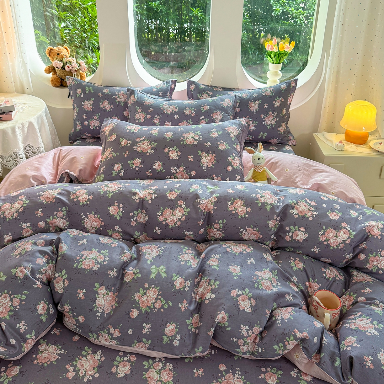 91家纺网 家纺一手货源 找家纺 壹贝家纺 2025新款小清新全棉纯棉印花系列-单被套 繁花