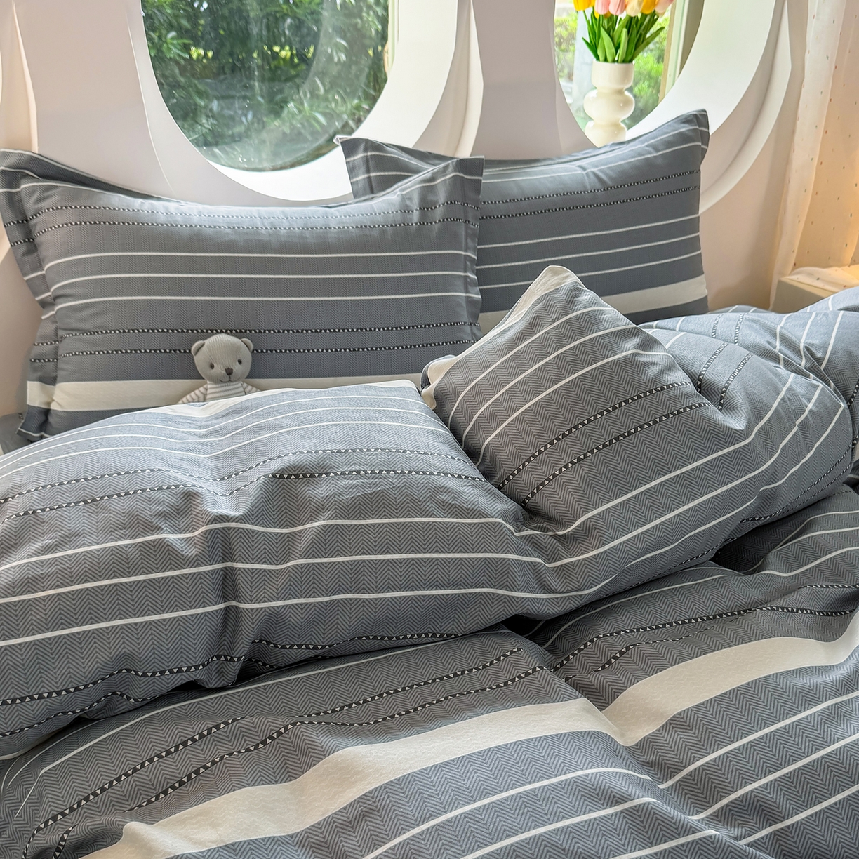 91家纺网 家纺一手货源 找家纺 壹贝家纺 2025新款小清新全棉纯棉印花系列-单被套 芬利