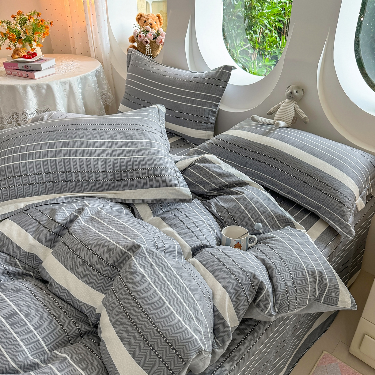 91家纺网 家纺一手货源 找家纺 壹贝家纺 2025新款小清新全棉纯棉印花系列-单被套 芬利