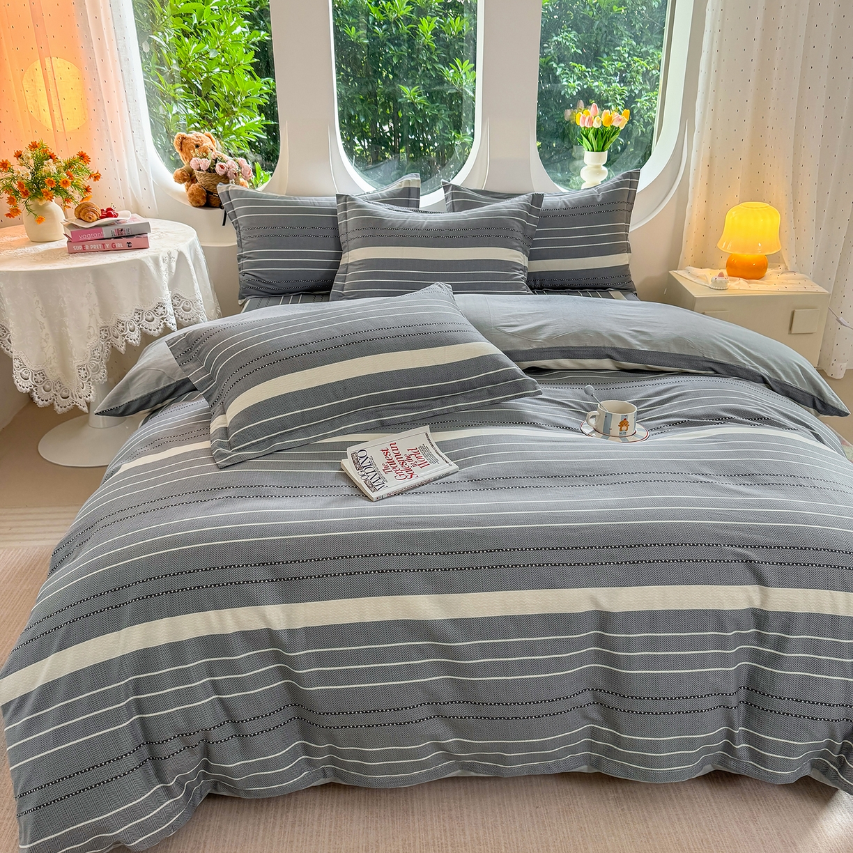 91家纺网 家纺一手货源 找家纺 壹贝家纺 2025新款小清新全棉纯棉印花系列-单被套 芬利