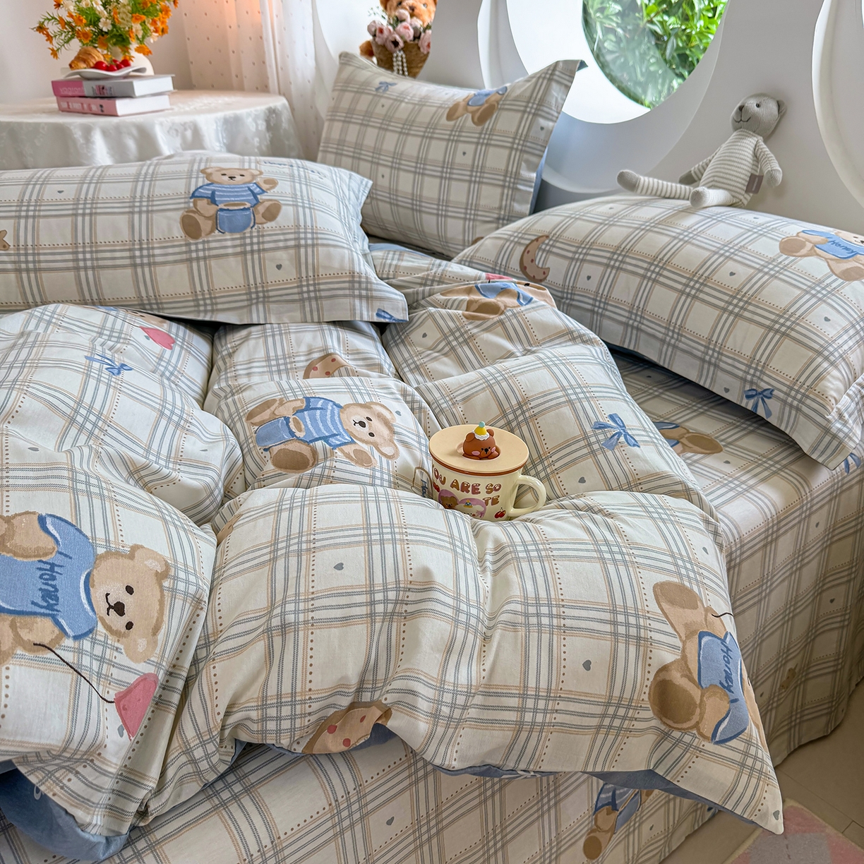 91家纺网 家纺一手货源 找家纺 壹贝家纺 2025新款小清新全棉纯棉印花系列-单被套 浮云初梦