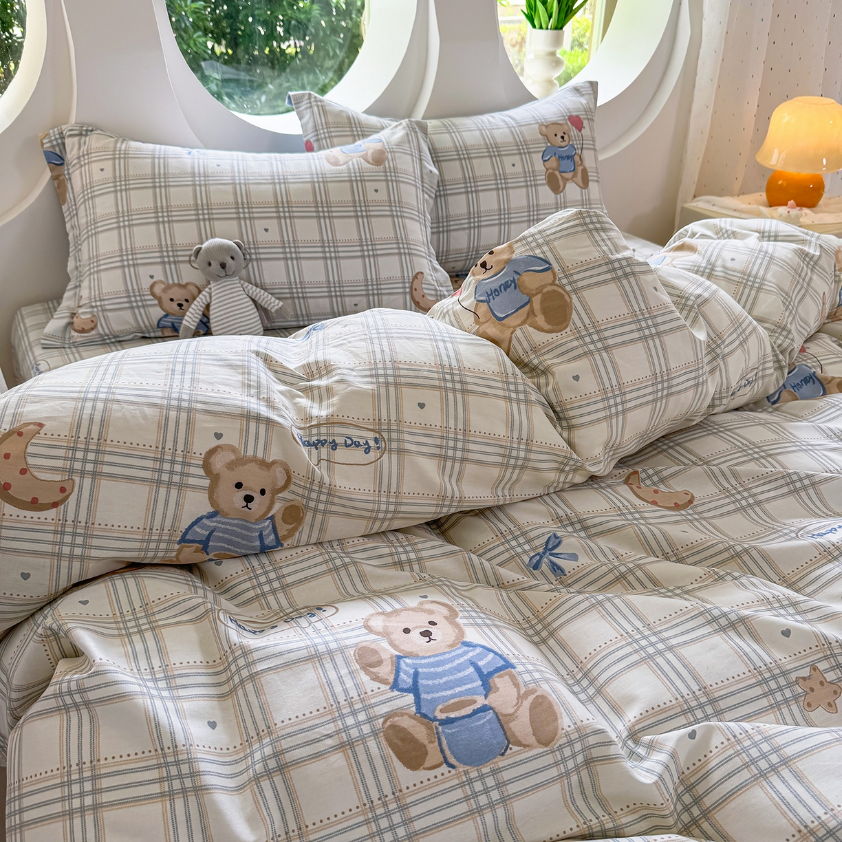 91家纺网 家纺一手货源 找家纺 壹贝家纺 2025新款小清新全棉纯棉印花系列-单被套 浮云初梦