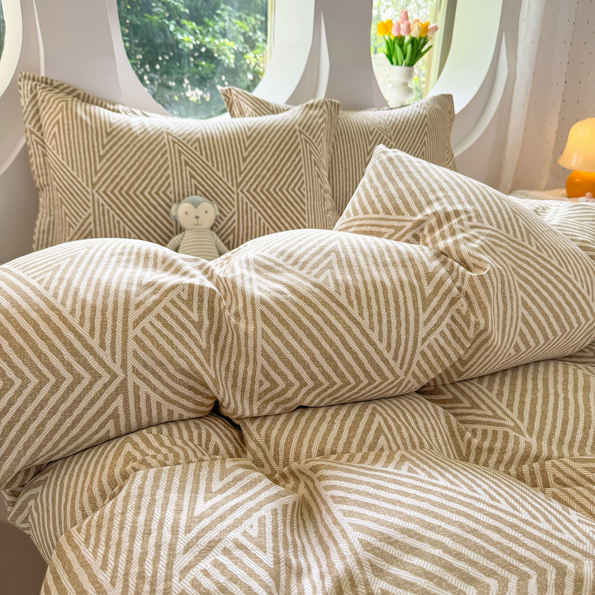 91家纺网 家纺一手货源 找家纺 壹贝家纺 2025新款小清新全棉纯棉印花系列-单被套 卢卡斯